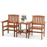 Tangkula 3 Piece Patio Conversation Set for Garden Poolside Backyard Balcony Porch