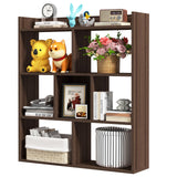 Tangkula 7-Cube Bookshelf, Floor Standing Open-Back Bookcase with Anti-Toppling Devices