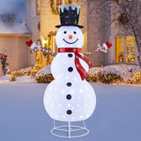 Tangkula 6 FT Lighted Pop-Up Christmas Snowman, Indoor Outdoor Christmas Decoration with 180 Pre-Lit LED Lights