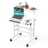 Tangkula Mobile Standing Desk Stand Up Desk