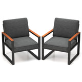 Tangkula Patio Aluminum Sofa Set of 2