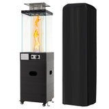 Tangkula Outdoor Heater, 40,000 BTU Propane Patio Heater with Tempered Glass Tube