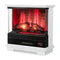 27 Inches Electric Fireplace Heater, White - Tangkula