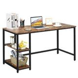 Tangkula Home Office Computer Desk with 2 Storage Shelves