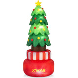 Tangkula 8 FT Christmas Inflatables, Blow-up Rotating Xmas Tree with Built-in LED Lights