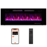 Tangkula Electric Fireplace Inserts, with Remote Control, Touch Screen and WiFi App, 72"/ 60"/50"/42"