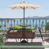 Tangkula 4-Piece Outdoor Bar Set with Umbrella