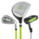 Tangkula 3 Pieces Junior Golf Club Set for Children Right Hand，Aged 8-10