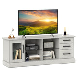 Tangkula TV Stand for 73-Inch TVs, 63” Media Console Table with 3 Drawers