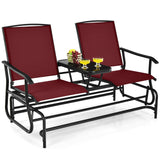 Tangkula 2 Person Swing Glider Chair, Patio Rocking Loveseat