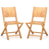 Tangkula 2/4 Pieces Folding Patio Chairs(Sun Back)