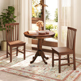 Tangkula Dining Table Set for 2, Vintage Kitchen Table and Chairs Set of 2