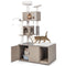 Cat Tree with Litter Box Enclosure - Tangkula