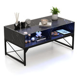 Tangkula LED Coffee Table