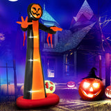 Tangkula 12 FT Inflatable Grim Reaper Ghost, Large Halloween Inflatables with Built-in LED Lights and Scary Skull