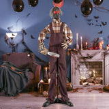 Tangkula 5.7 FT Halloween Animated Shaking Haunted Man with Chainsaws