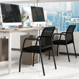 Tangkula Conference Chairs, Office Guest Chairs with Ergonomic Mesh Backrest