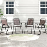 Tangkula 4 Piece Outdoor Patio Folding Dining Chairs