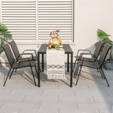 Tangkula Patio Rattan Chairs Set of 4, Stackable Dining Chair Set with Wicker Woven Backrest & Seat