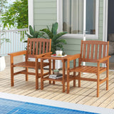 Tangkula 3 Piece Patio Conversation Set for Garden Poolside Backyard Balcony Porch