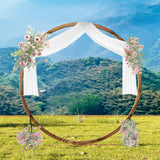 Tangkula 7.4FT Wedding Arch, Round Wooden Arch for Wedding Ceremony