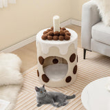 Tangkula Bubble Tea Cat Tree Tower, 26.5 Inch Cat Condo Furniture with Scratching Post