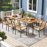 Tangkula 9 Pieces Patio Dining Set