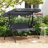 TANGKULA 3 Seater Canopy Swing, Outdoor Patio Swing