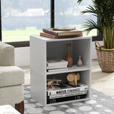 Tangkula 2-Tier Bookshelf, Open Shelf Bookcase with 7-Position Adjustable Shelf