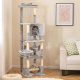 Tangkula Tall Cat Tree, 69 Inch Multi-Level Cat Tower with Sisal Scratching Post, Private Condo