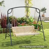 Tangkula Metal Swing Frame, Porch Swing Stand with Extra Side Bars