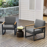 Tangkula Patio Aluminum Sofa Set of 2