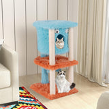 Tangkula Monster-Themed Cat Tree, 3-Level Cat Tower Activity Center with Large Cat Condo