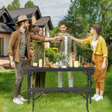 Tangkula Picnic Table with 2 Benches