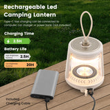 Tangkula Rechargeable Camping Lamp, Dimmable Outdoor Camping Lights with 3 Light Colors & RGB Mode