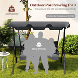 TANGKULA 3 Seater Canopy Swing, Outdoor Patio Swing