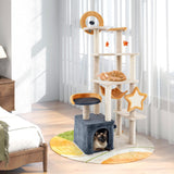 Tangkula Cat Tree Tower, 63 Inch Multi-Level Cat Tower with Cat Condo