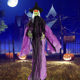 Tangkula 7.2 FT Halloween Animatronic Standing Witch