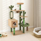 Tangkula Cactus Cat Tree, 59 Inch Tall Cat Tower with Sisal Scratching Posts