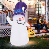 Tangkula 6 FT Halloween Inflatable Cute Ghost with Jack-O-Lantern