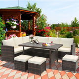 Tangkula 7 Pieces Wicker Patio Furniture Set