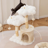 Tangkula Cute Wood Cat Tree(32 Inch)