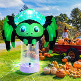 Tangkula 6 FT Halloween Inflatable Spider with Multi-Color Rotating Light