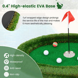 Tangkula Floating Golf Green for Pool, Floating Chipping Green Includes Golf Hitting Mat