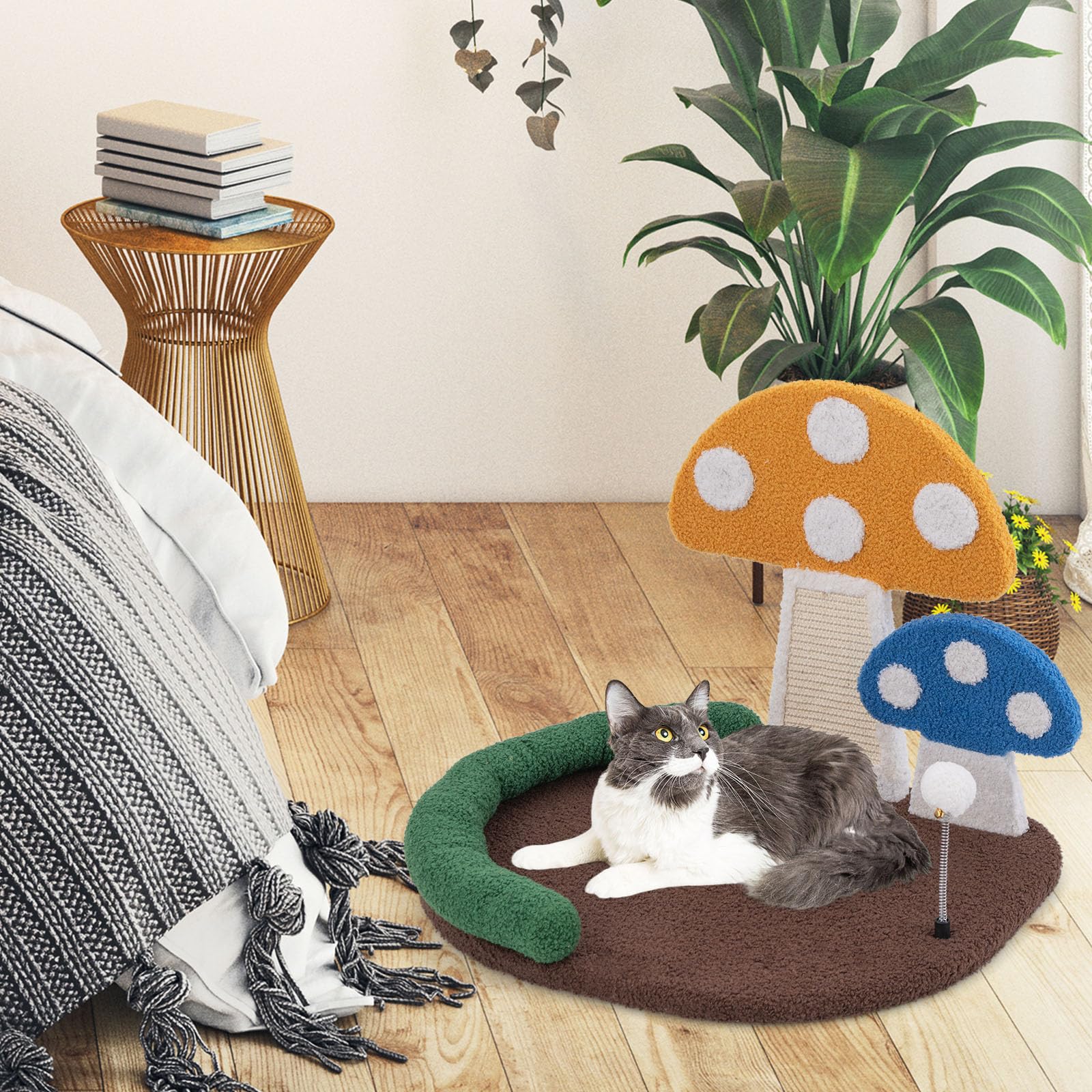 https://www.tangkula.com/products/tangkula-17-inch-mushroom-cat-bed-cat-claw-scratcher-with-wide-large-platform-sisal-scratching-panel