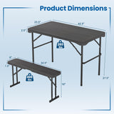 Tangkula Picnic Table with 2 Benches