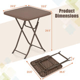 Tangkula 23.5" Square Folding Table