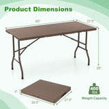 Tangkula 5FT Folding Table