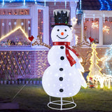 Tangkula 6 FT Lighted Pop-Up Christmas Snowman, Indoor Outdoor Christmas Decoration with 180 Pre-Lit LED Lights