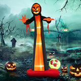 Tangkula 12 FT Inflatable Grim Reaper Ghost, Large Halloween Inflatables with Built-in LED Lights and Scary Skull